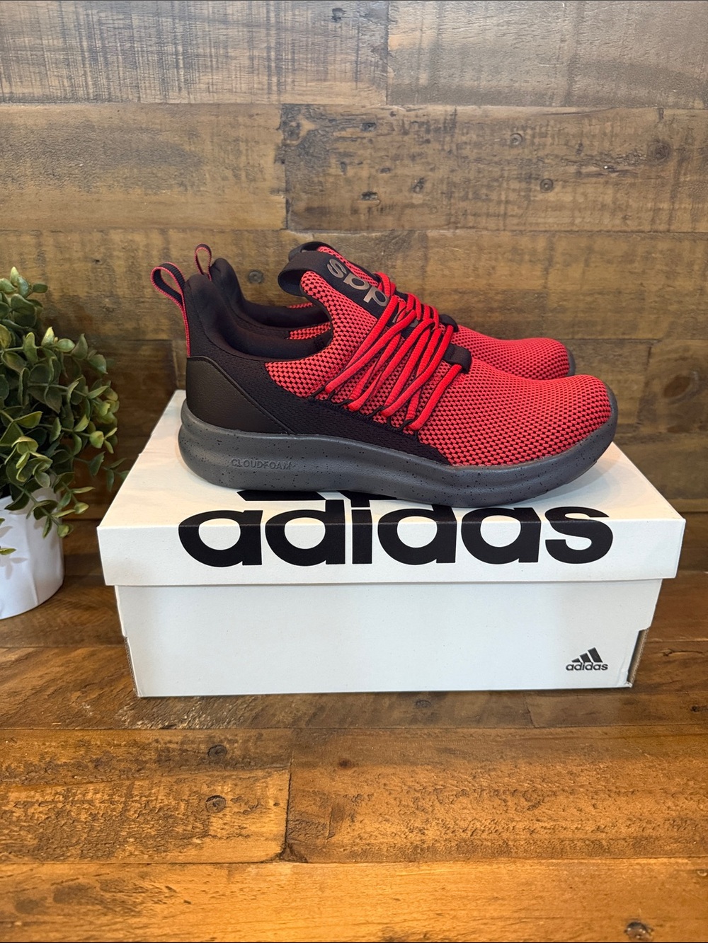 adidas Unisex-Kids Lite Racer Adapt 7.0, Better Scarlet/Black/Grey